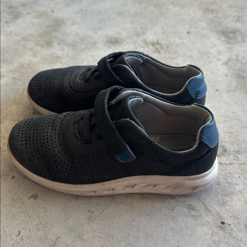 Black and Blue Velcro Sneakers